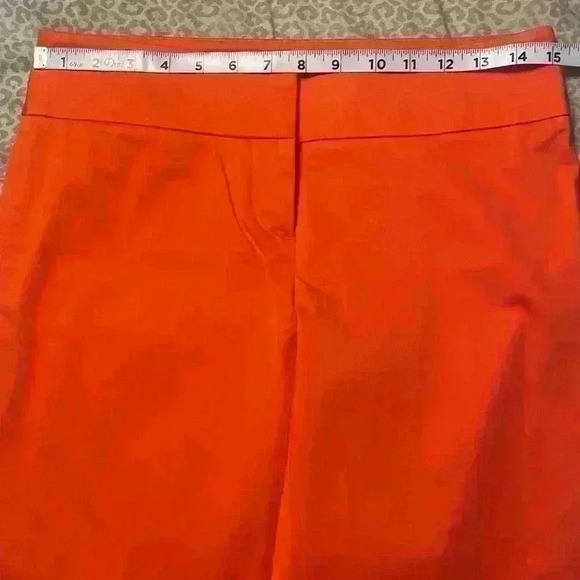 NWT-LOFT Vibrant Orange Cropped Pants size 0 - Picture 4 of 7